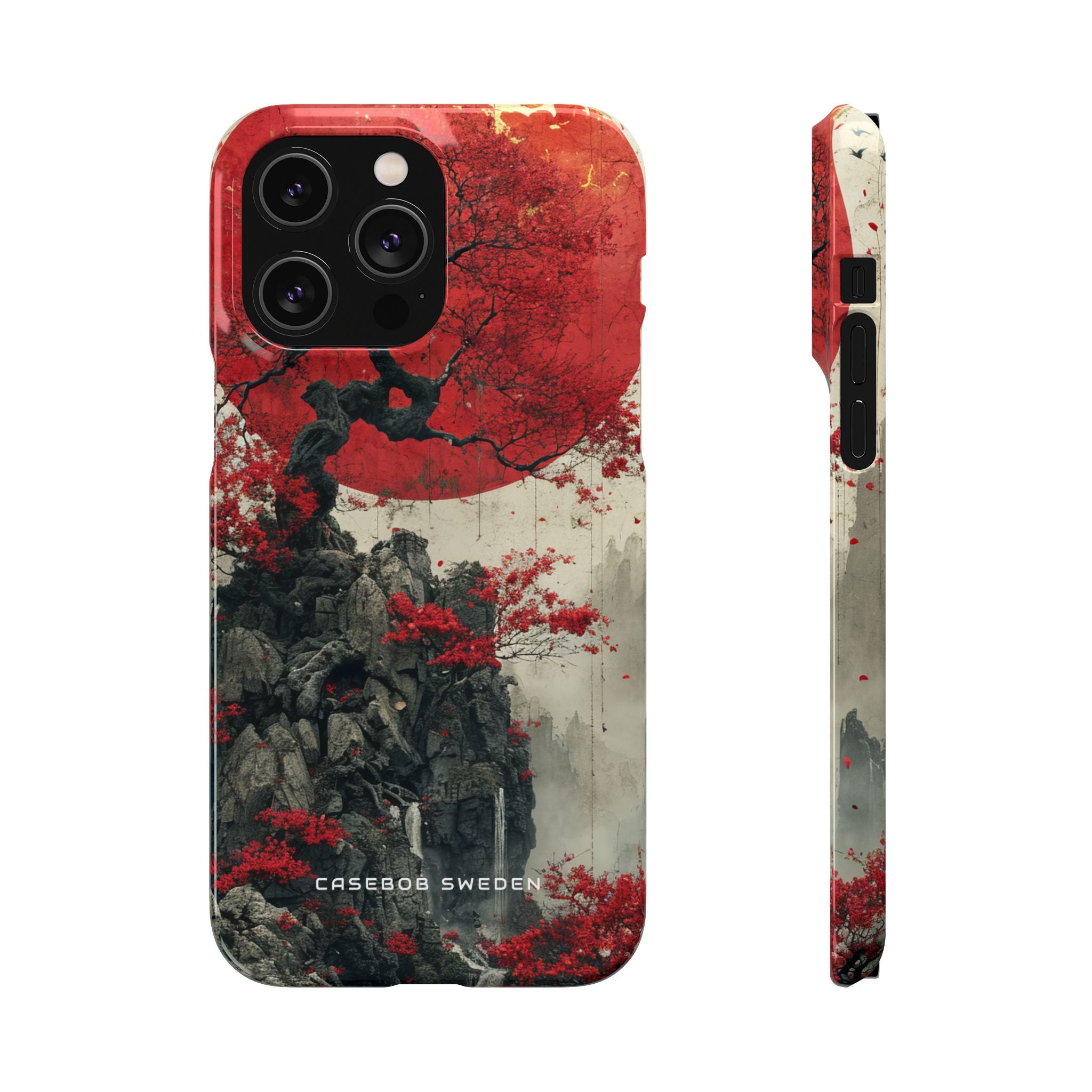 Zen Serenity in Red Harmony iPhone 14 - Slim Phone Case