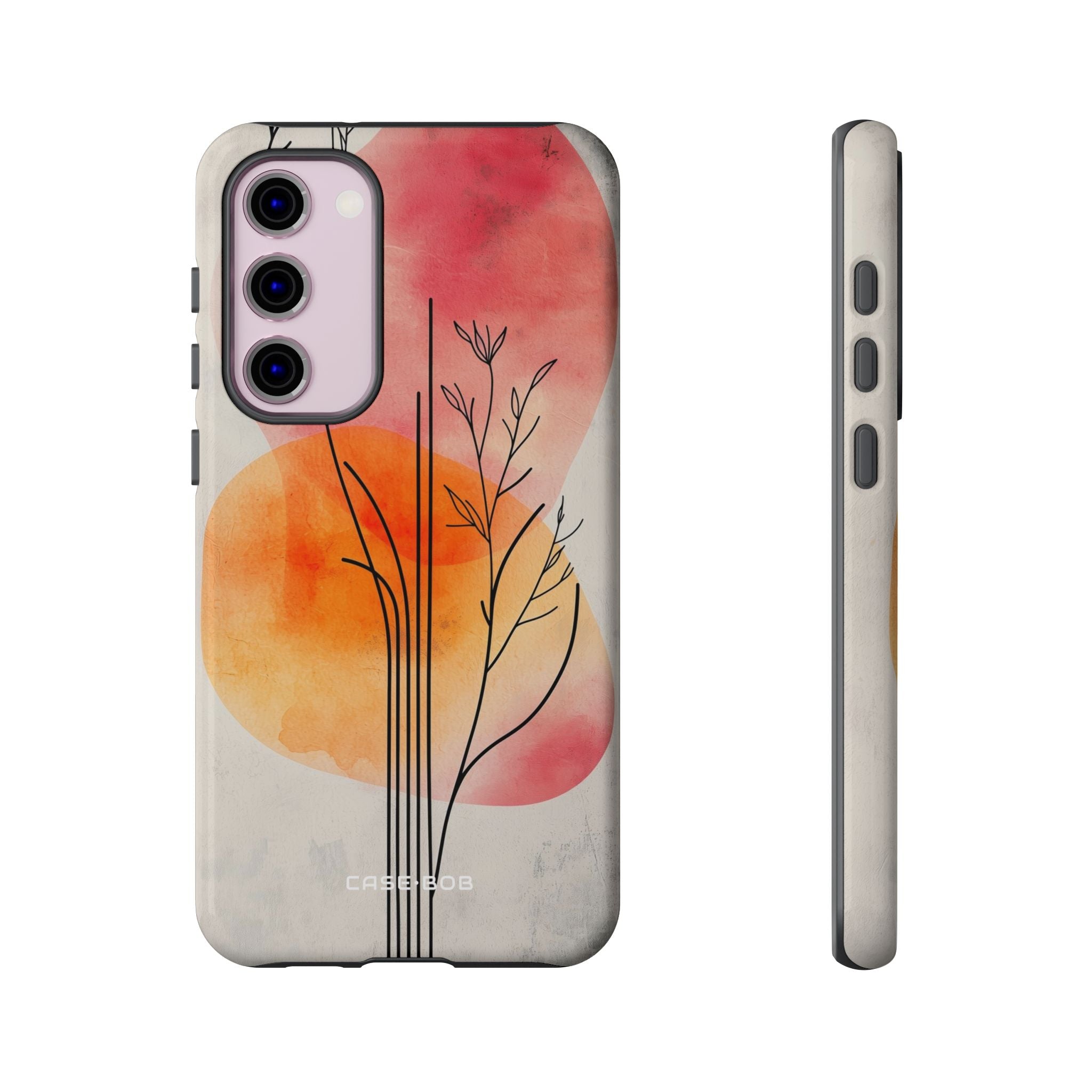 Curved Stem Sunset Samsung S23 Plus Case - Tough