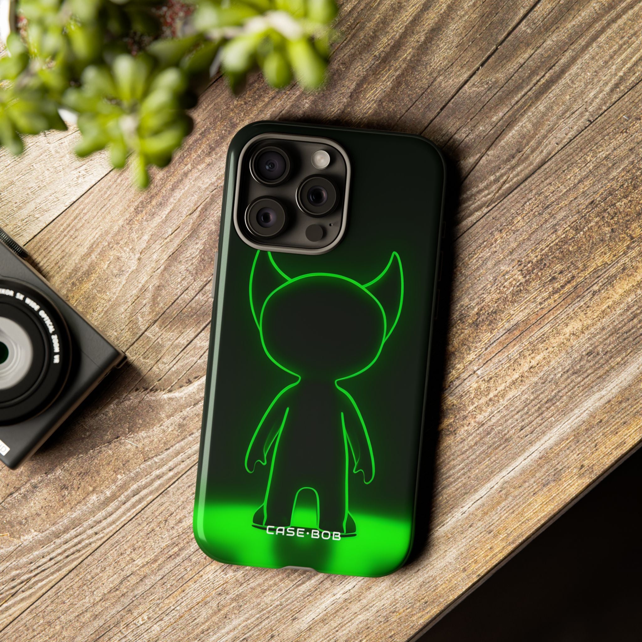 Neon Horned Glow iPhone 15 Pro Max Case - Tough
