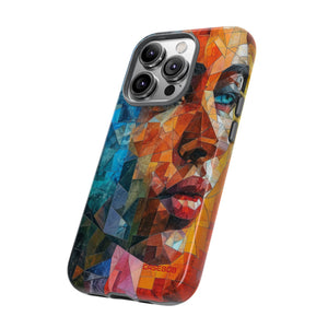 Geometric Fusion Lady - Protective Phone Case