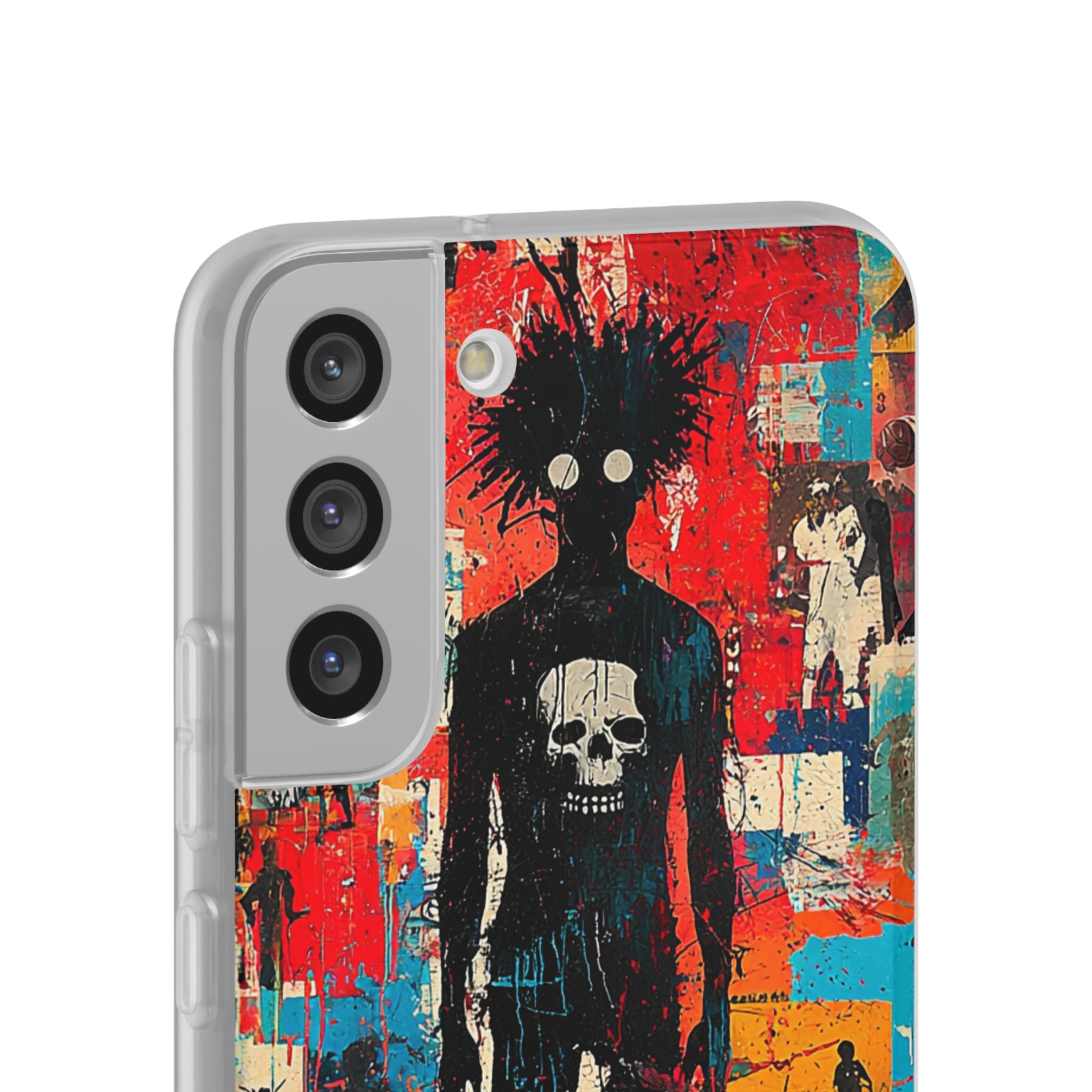 Spiky Skull Silhouette Samsung S22 Plus Case - Soft