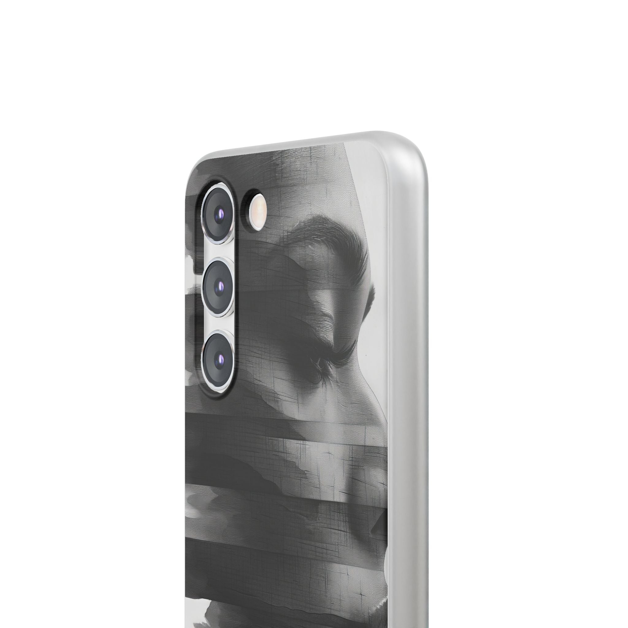 Abstract Glitch Portrait | Flexible Phone Case for Samsung Galaxy