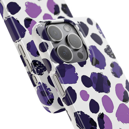 Purple Inkblots iPhone 15 - Slim Phone Case