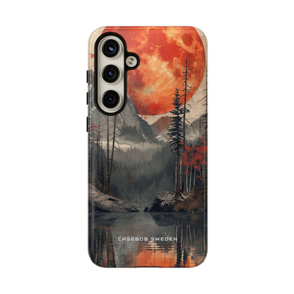 Celestial Glow Over Reflective Landscape Samsung S24 - Tough Phone Case