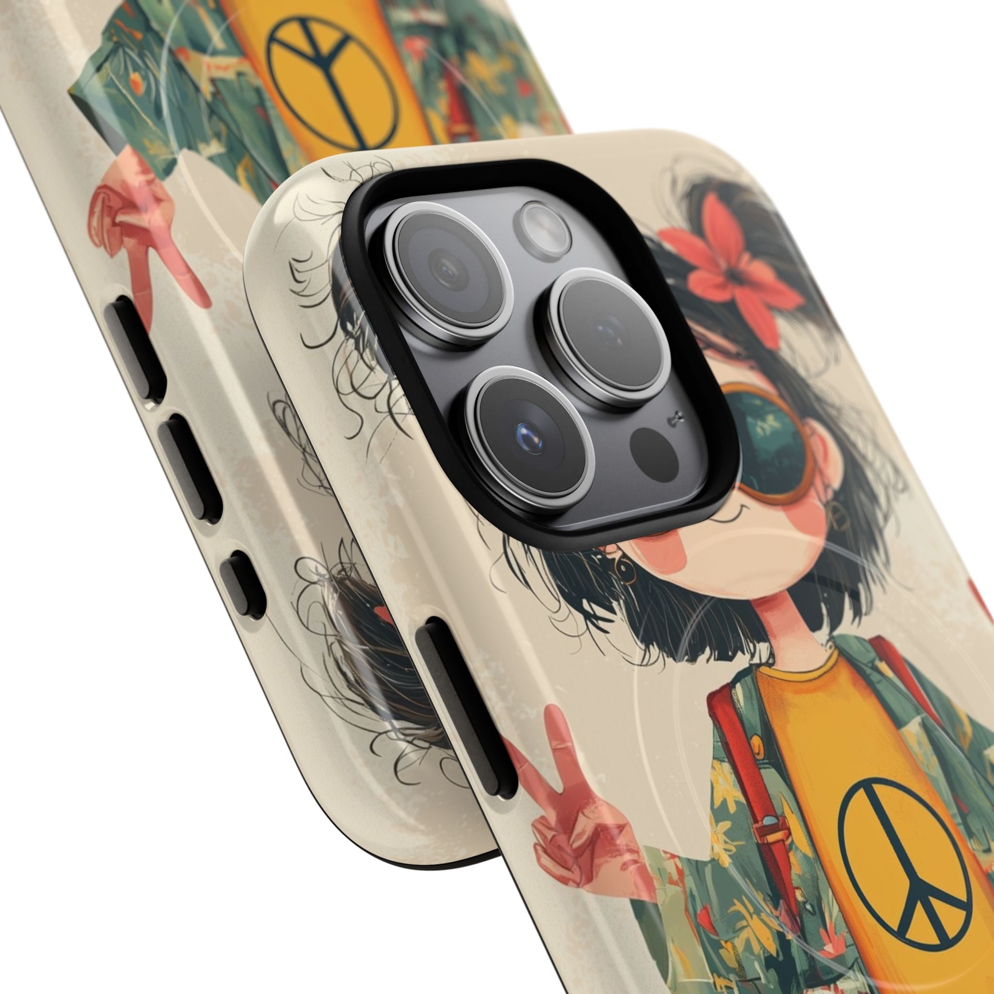 Peace Pigtails iPhone 15 Pro Case - Tough+