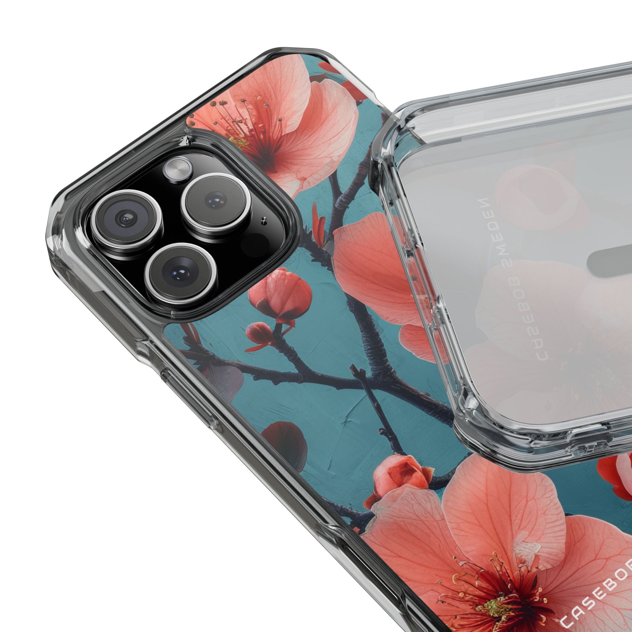 Floral Harmony Burst iPhone 16 - Clear Impact Phone Case