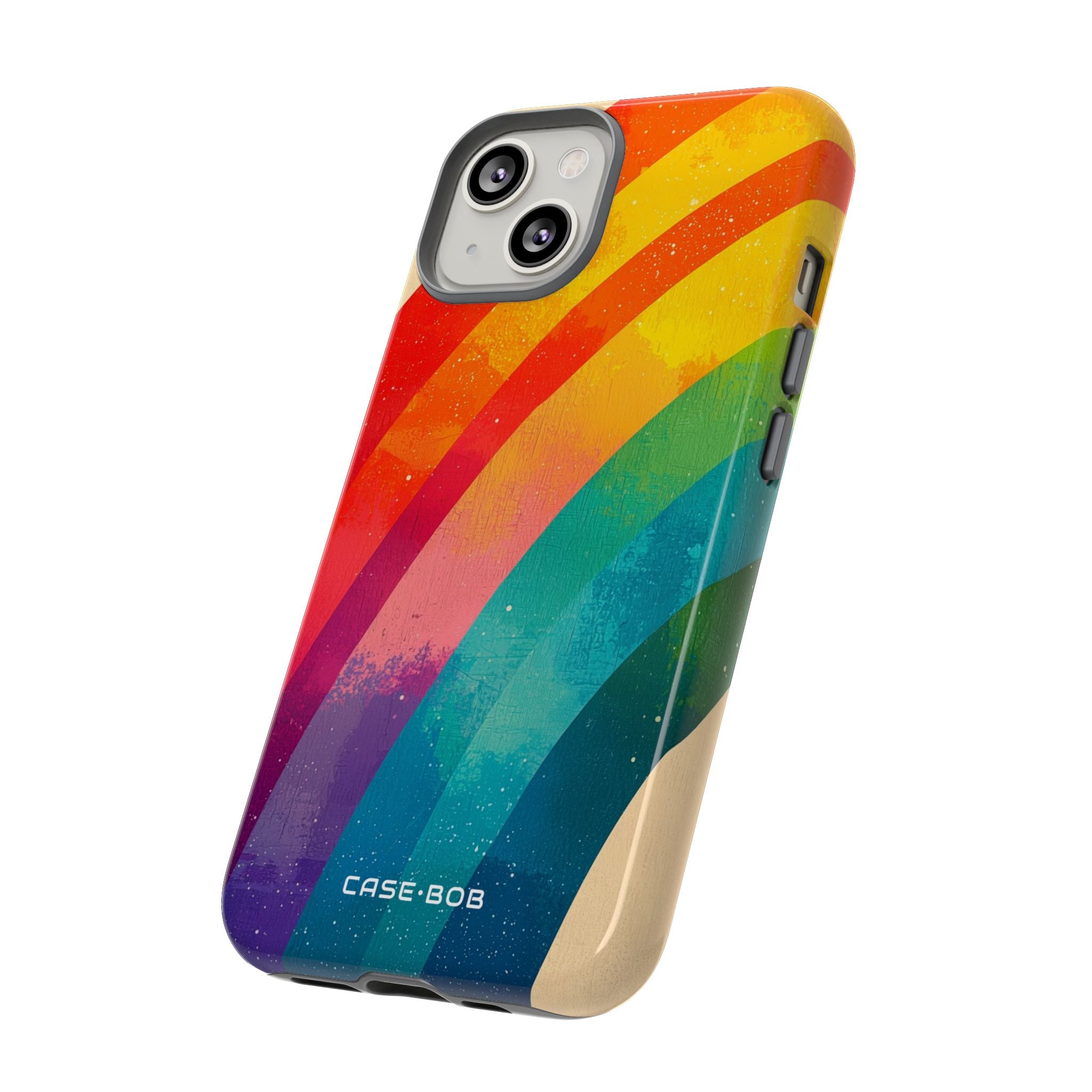 Textured Rainbow Arc iPhone 14 Case - Tough