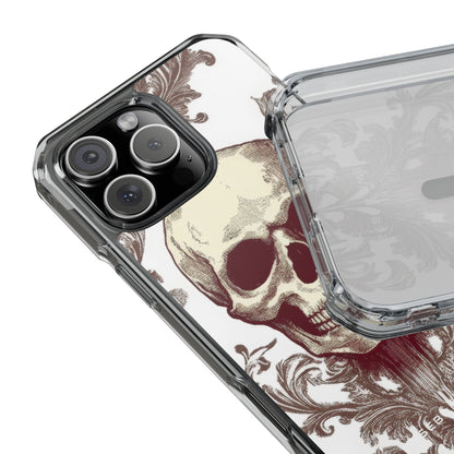 Gothic Skulls and Ornate Foliage iPhone 16 - Clear Impact Phone Case