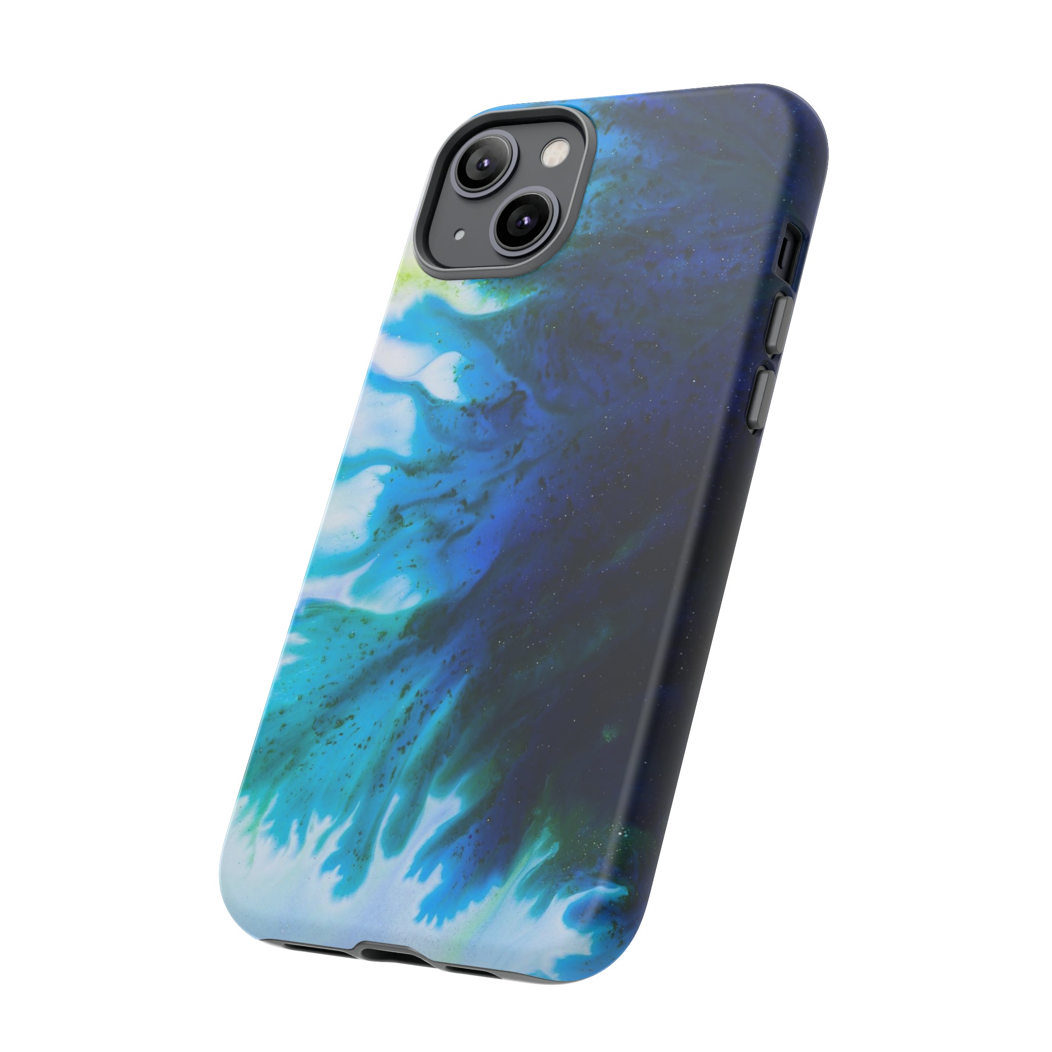 Blue Liquid Ink Art - Protective Phone Case