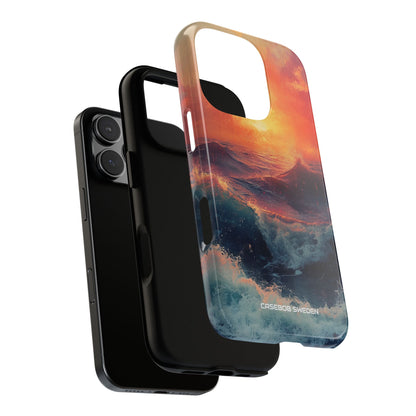 Ocean Sunset Waves - Tough iPhone 16 Phone Case