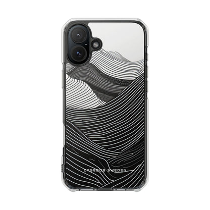 Undulating Horizon Waves iPhone 16 - Clear Impact Phone Case