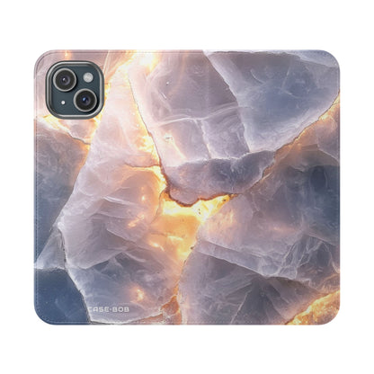 Crystal Veins Glow - iPhone 15 Plus Case - Wallet