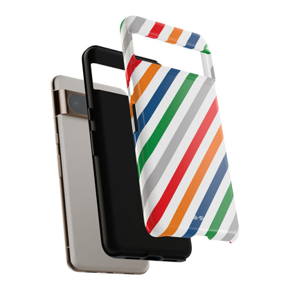 Vibrant Geometric Stripes - Google Pixel Case