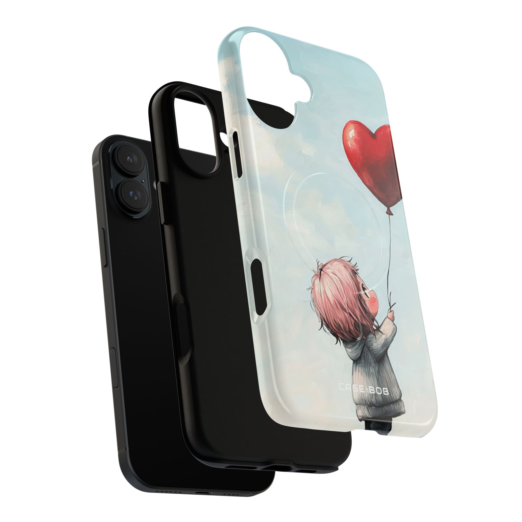 Heart Balloon Glow iPhone 16 Plus Case - Tough+