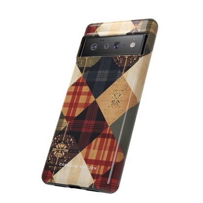 Rustic Geometric Patchwork Harmony Google Pixel 6 - Tough Phone Case