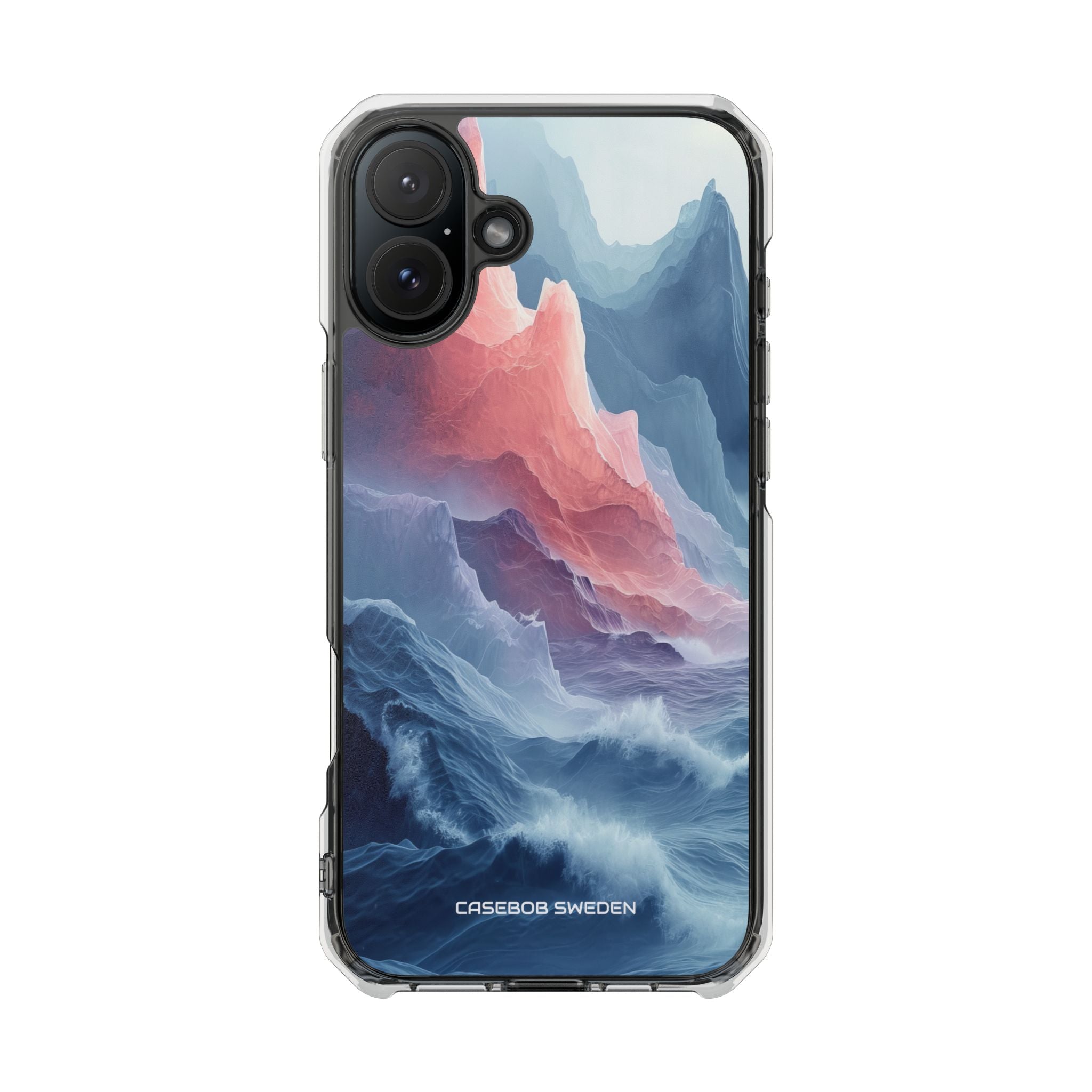 Mountain Wave Serenity - Clear Impact iPhone 16 Phone Case