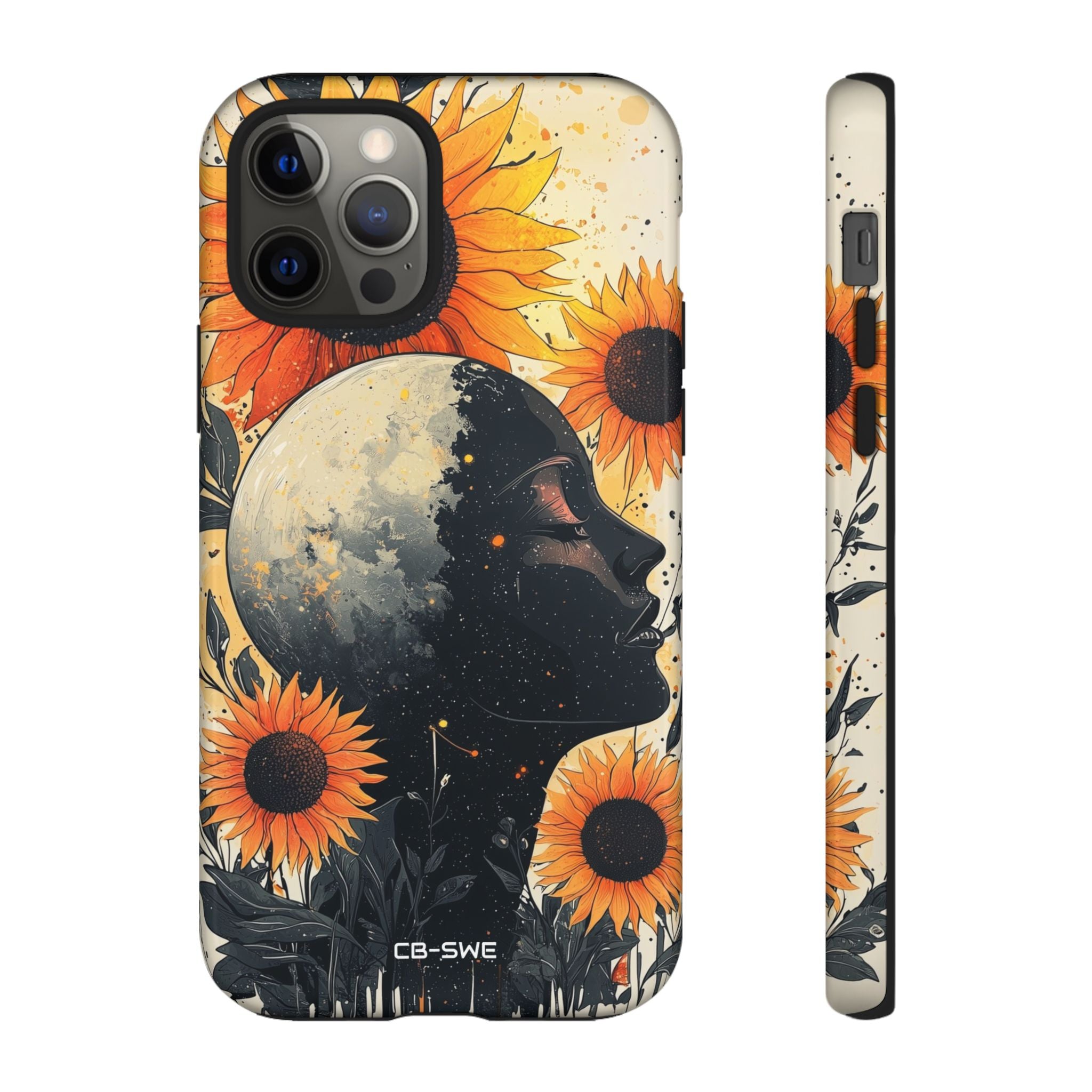 Sunflower Embraces Moon - iPhone Case