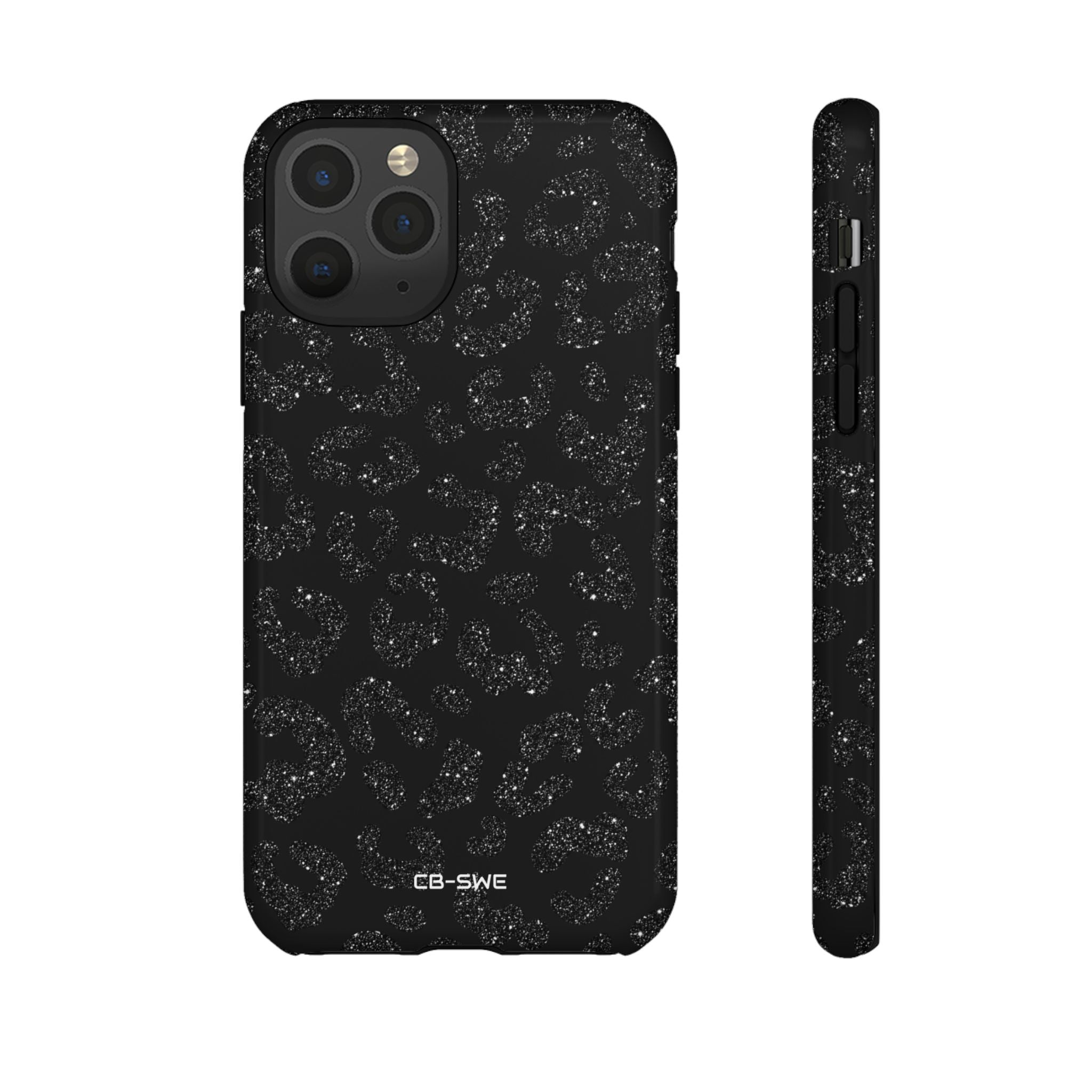 Glittery Leopard Elegance - iPhone Case