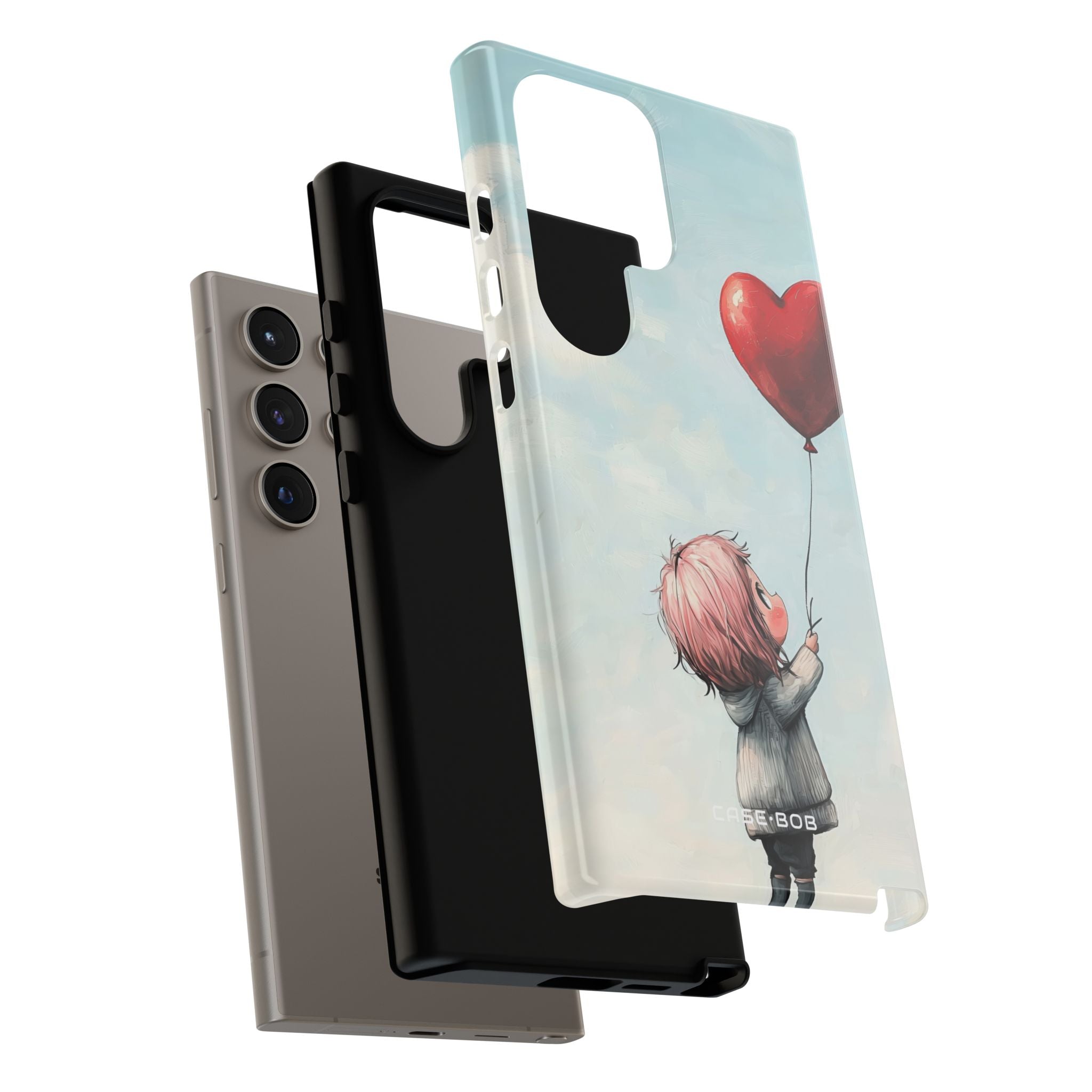 Heart Balloon Glow Samsung S24 Ultra Case - Tough