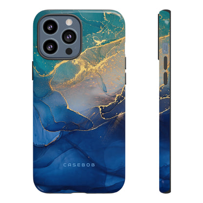 Blue Alcohol Ink - Protective Phone Case