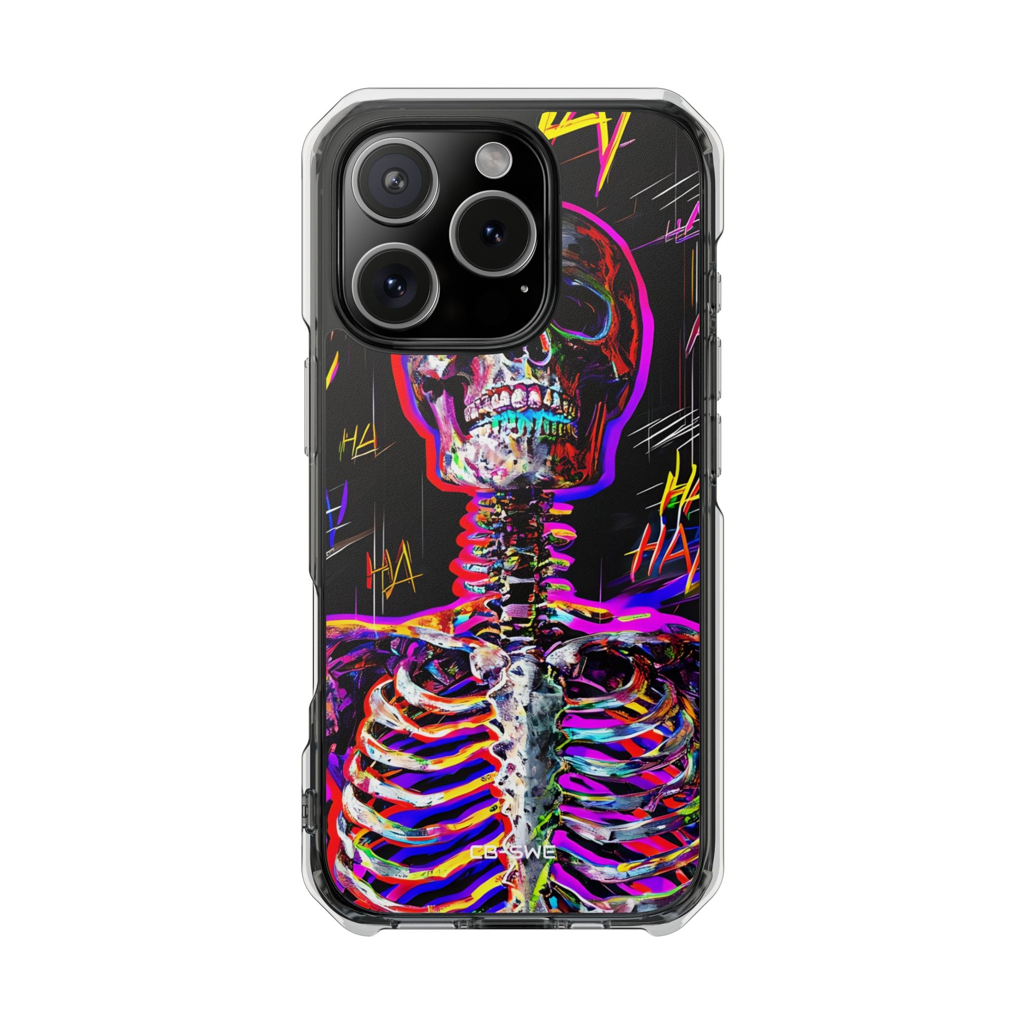 Neon Skeleton Chaos iPhone Case - Impact