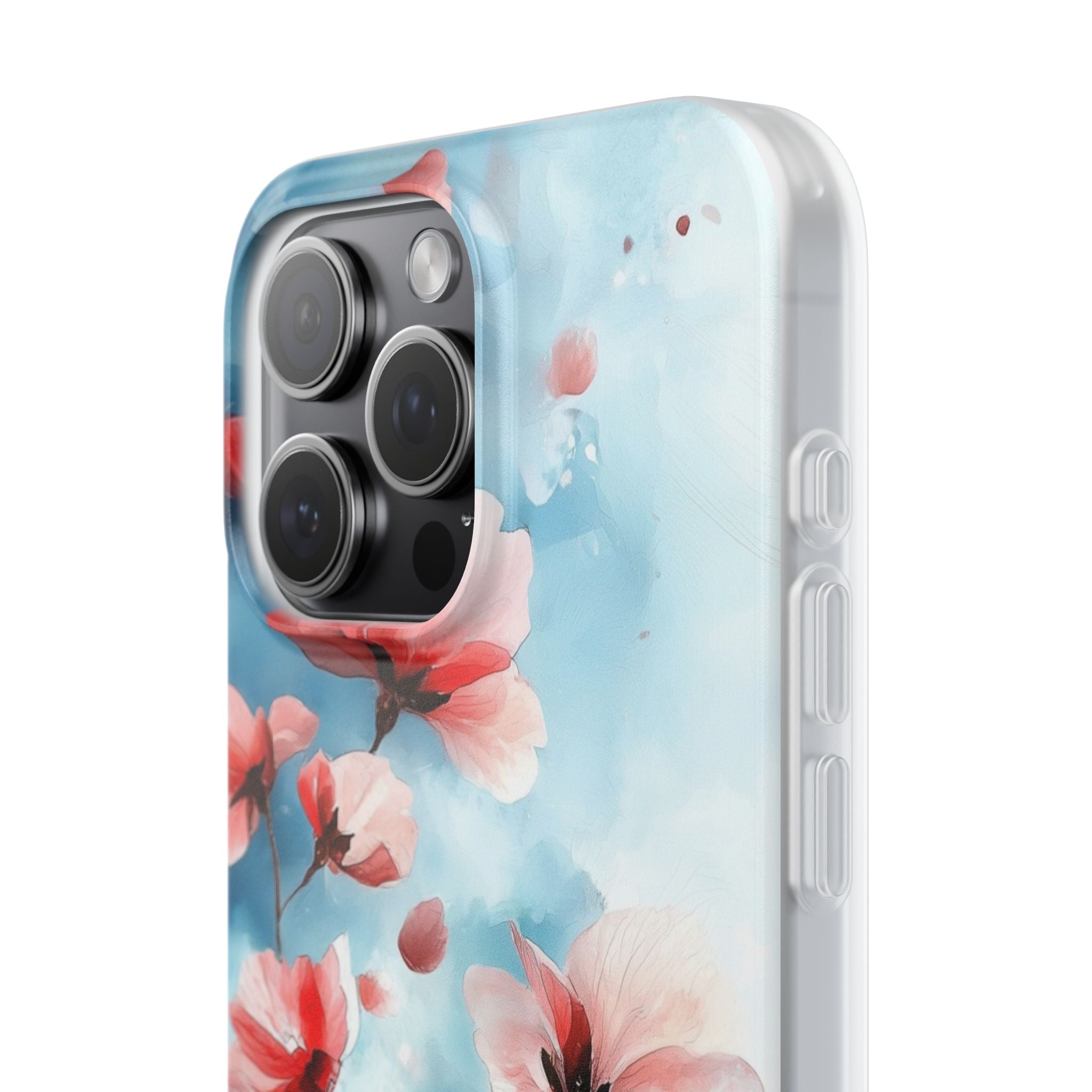 Pink Blossom Drift iPhone 15 Pro Max Case - Soft