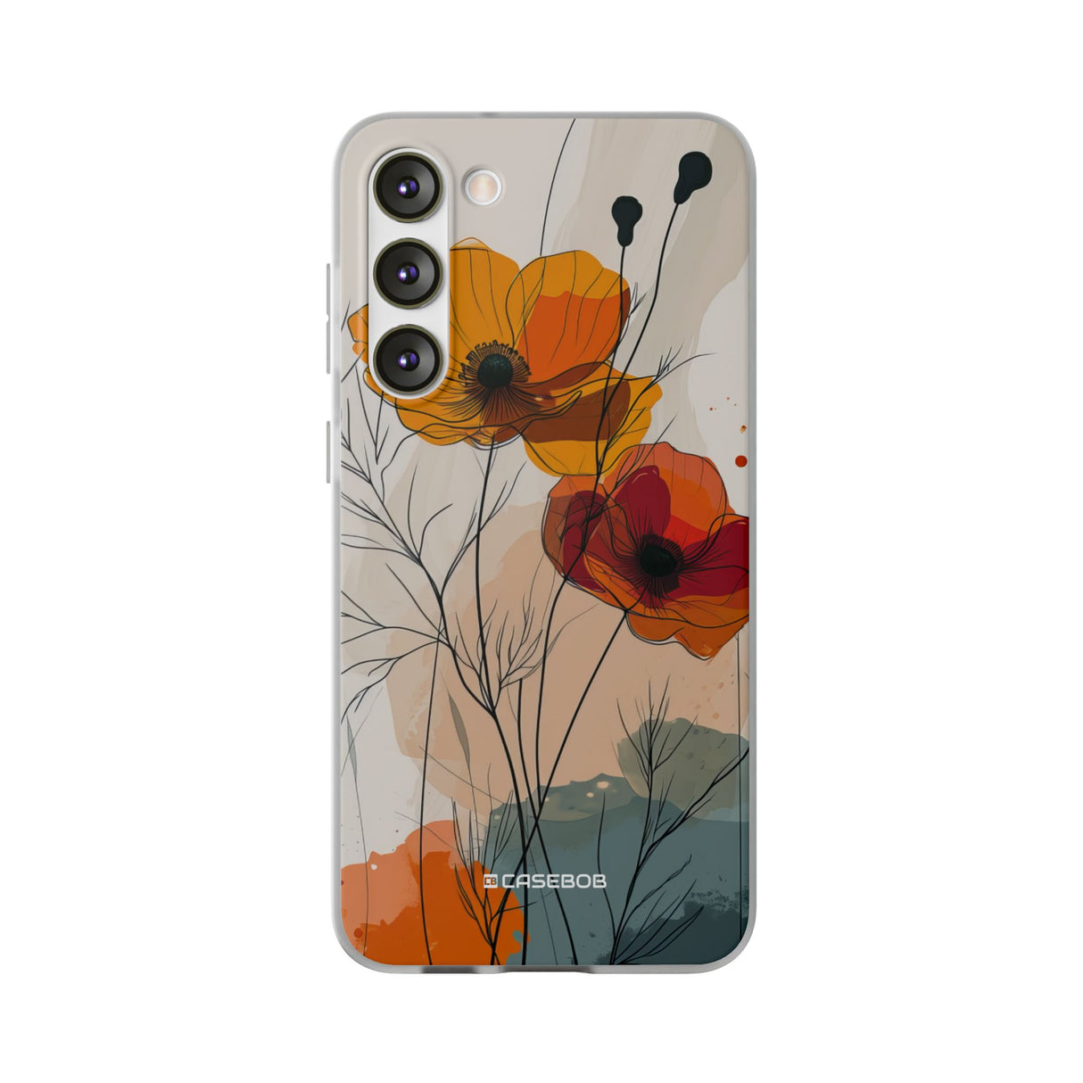 Fiery Floral Abstraction | Flexible Phone Case for Samsung Galaxy