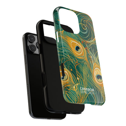 Vibrant Peacock Whirl iPhone 16 - Tough