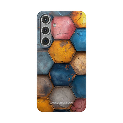 Rustic Geometric Tiles - Slim Samsung S24 Phone Case