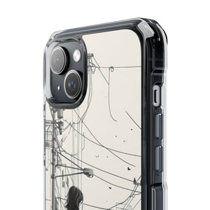 Urban Solitude Sketch - Phone Case for iPhone (Clear Impact - Magnetic)