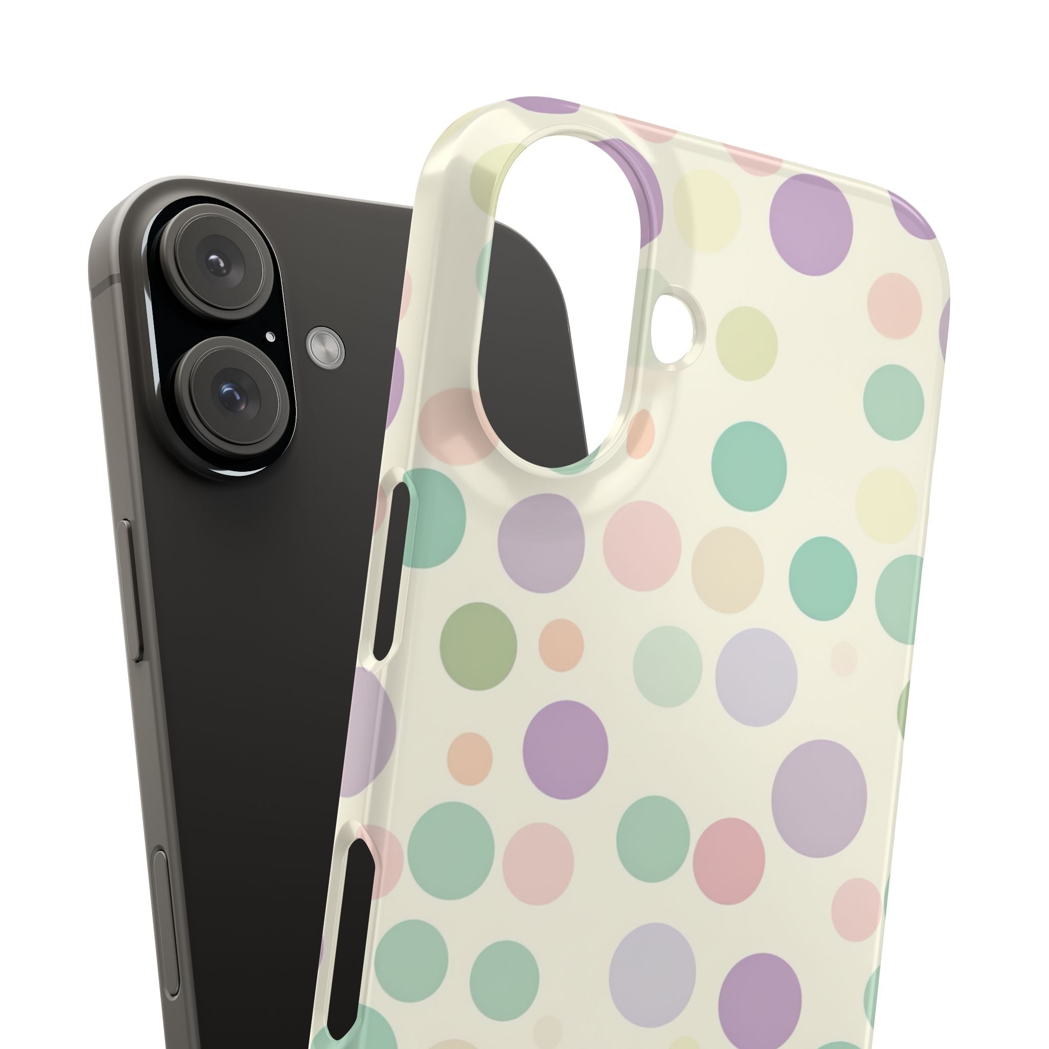 Playful Pastel Polka Dots - Slim iPhone 16 Phone Case