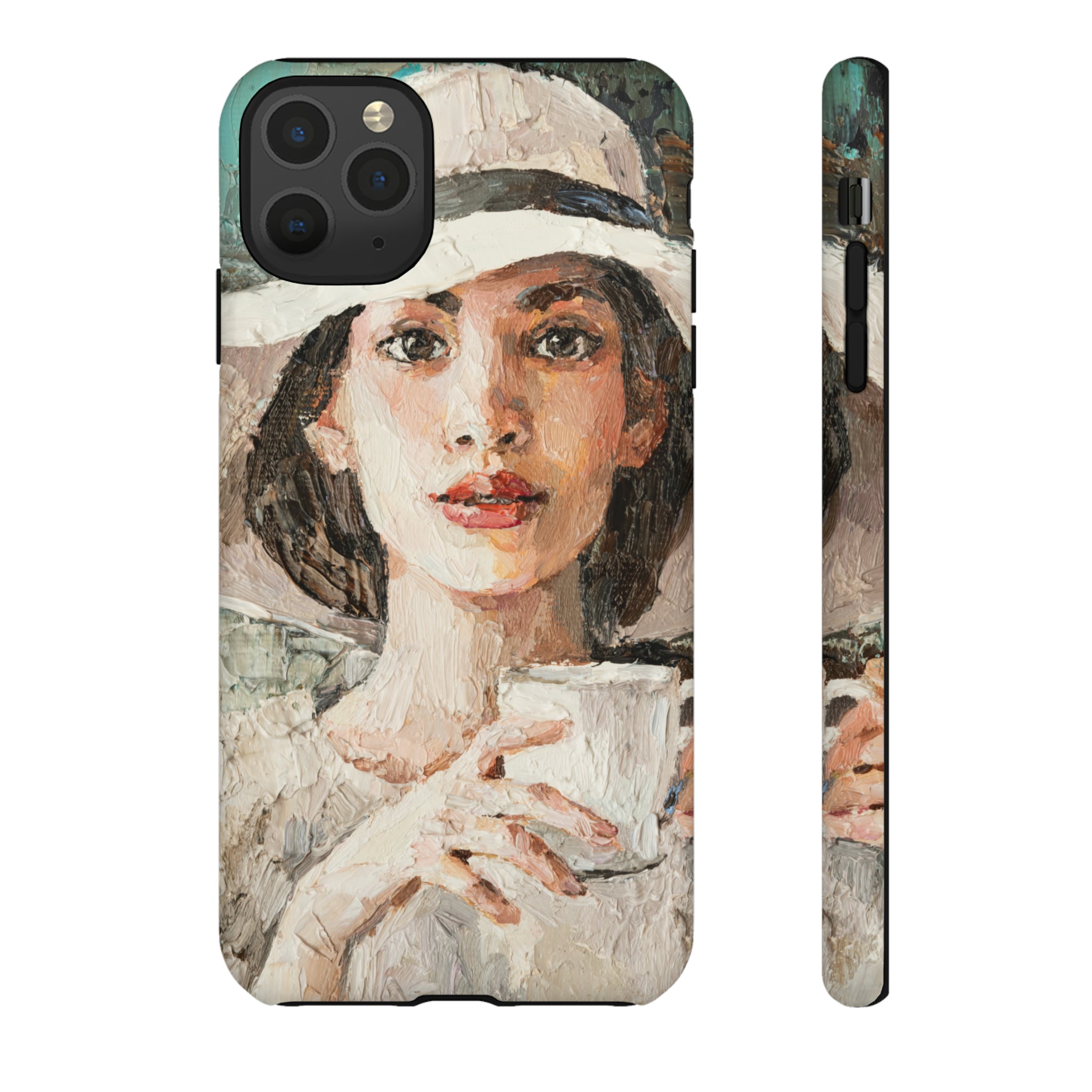 Oil Painting - Lady in a White Hat - Protective Phone Case