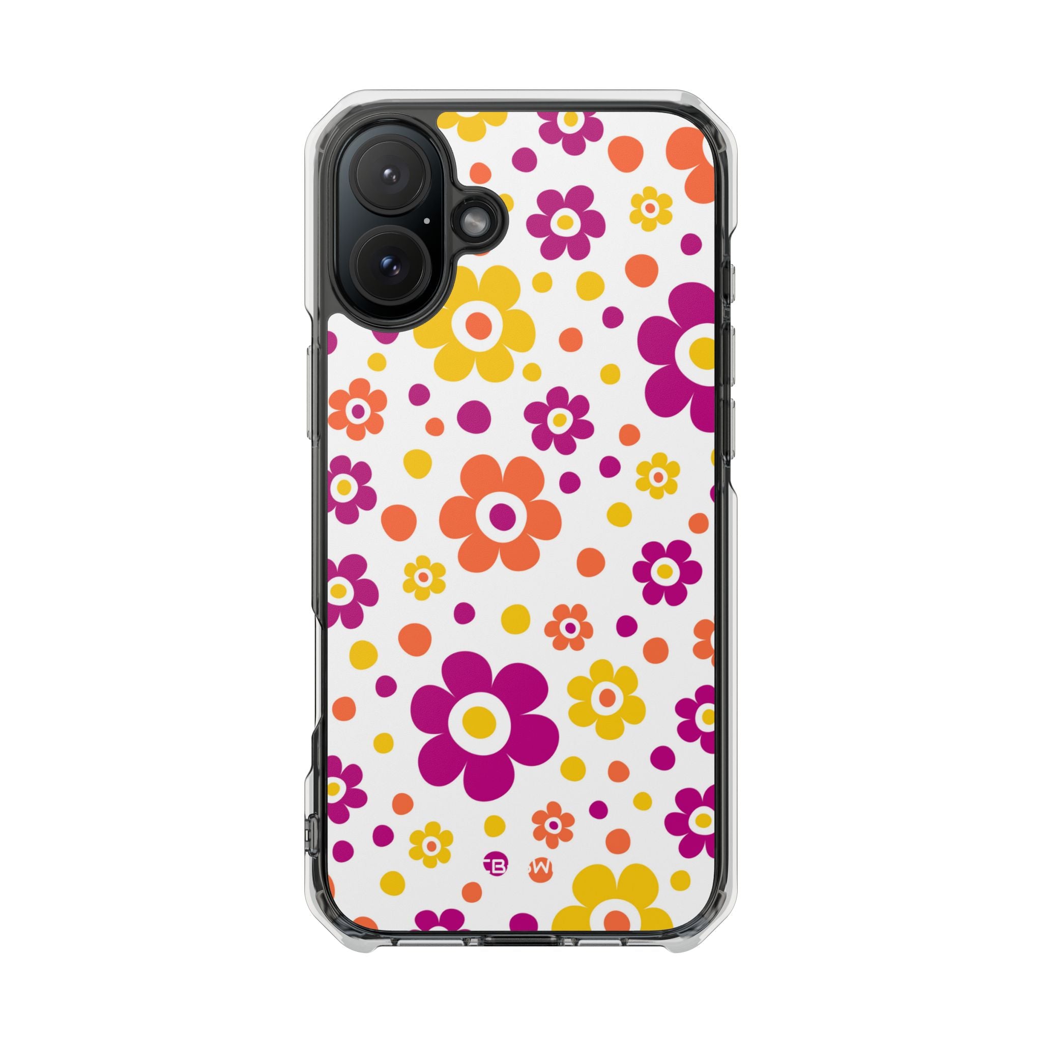Retro Floral Playfulness iPhone Case - Impact