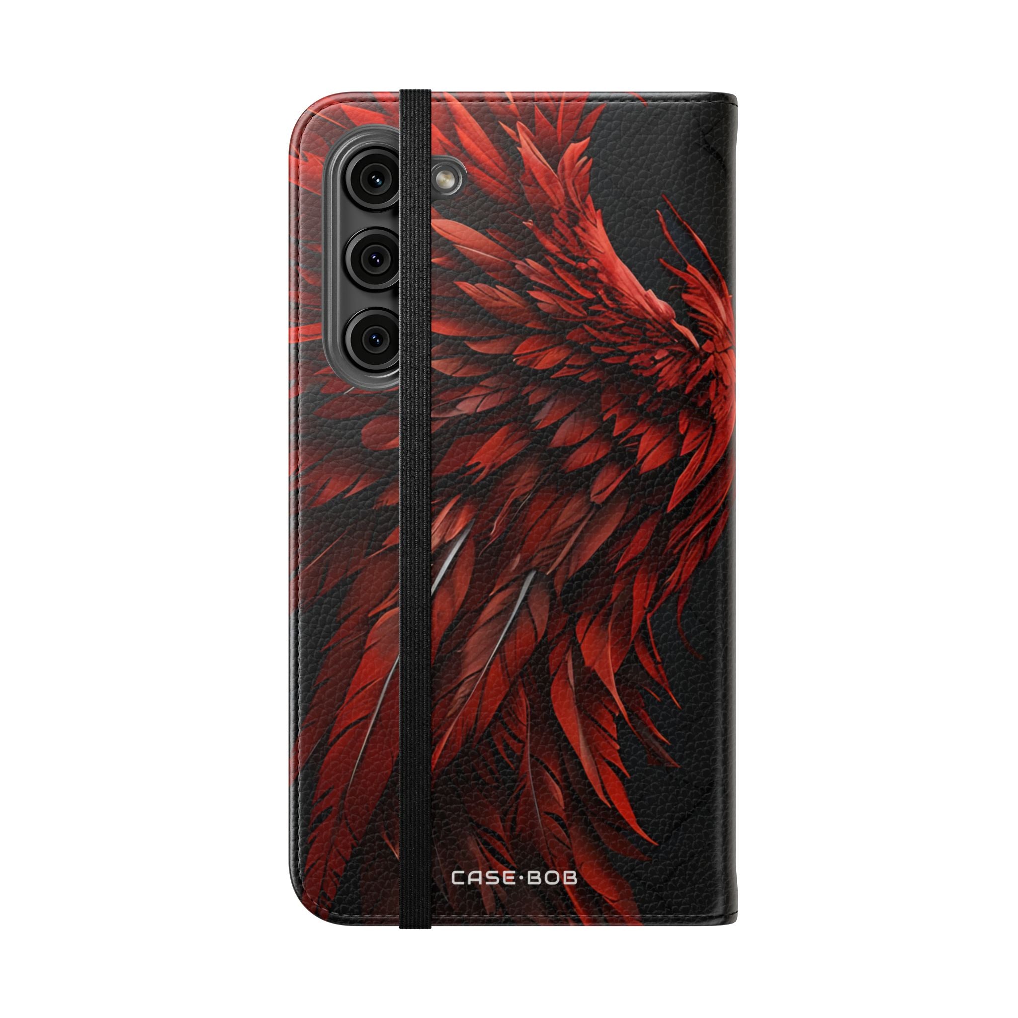 Crimson Silver Wings - Samsung S23+ Case - Wallet