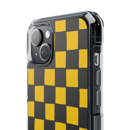 Yellow Squares Dance iPhone Case - Impact
