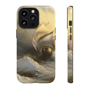 Oil painting - Ancient sailing vessel - Protective Phone Case