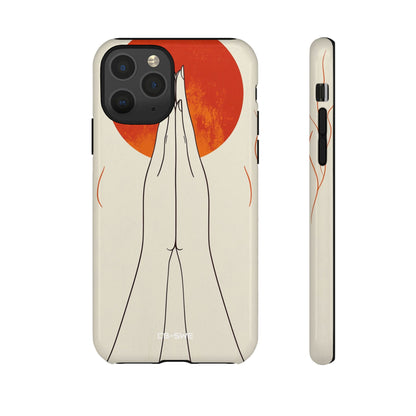 Hands Embrace Sun - iPhone Case