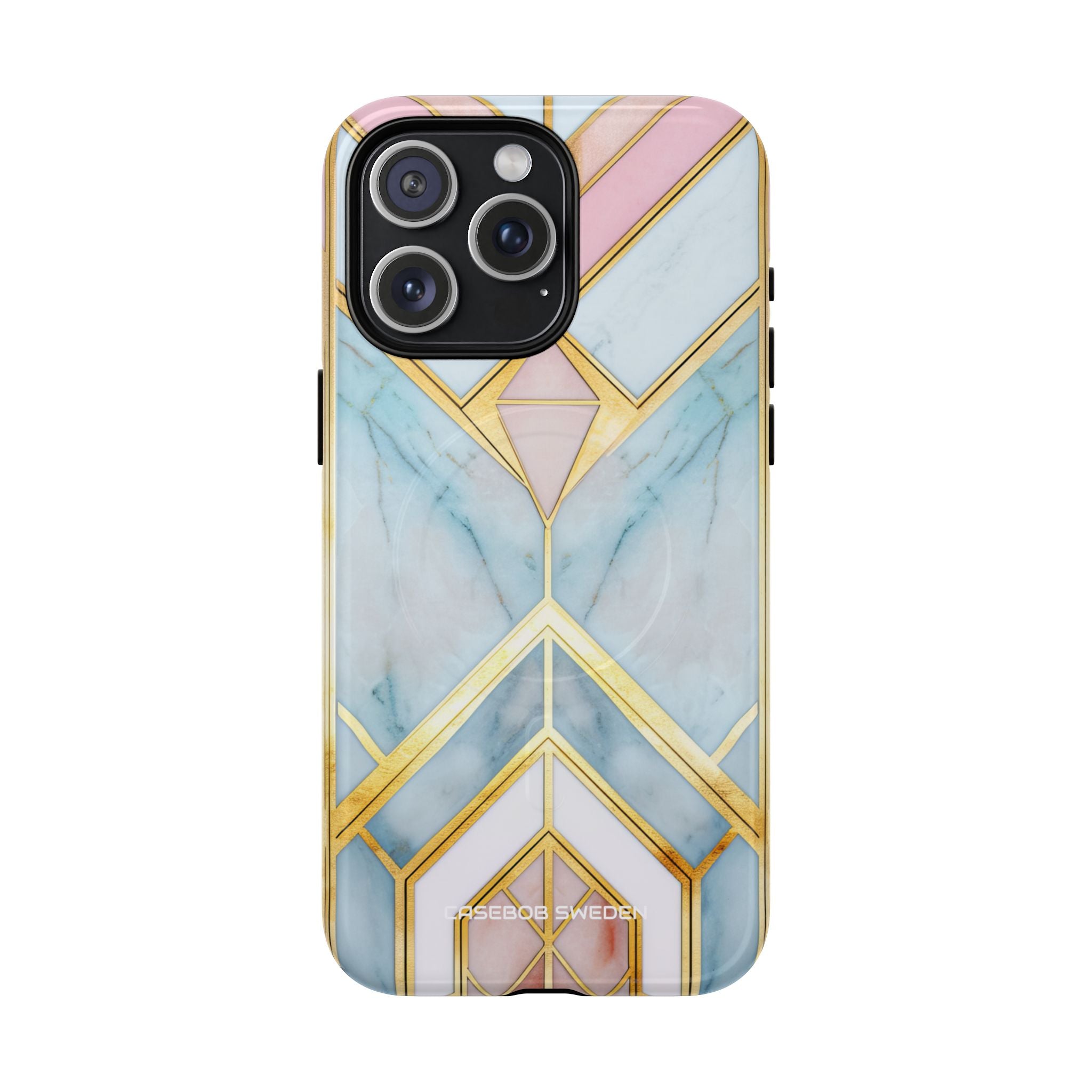 Gold Pink Art Deco - Tough + MagSafe® iPhone 15 Phone Case