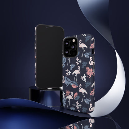 Flamingos Dance Playfully - iPhone Case