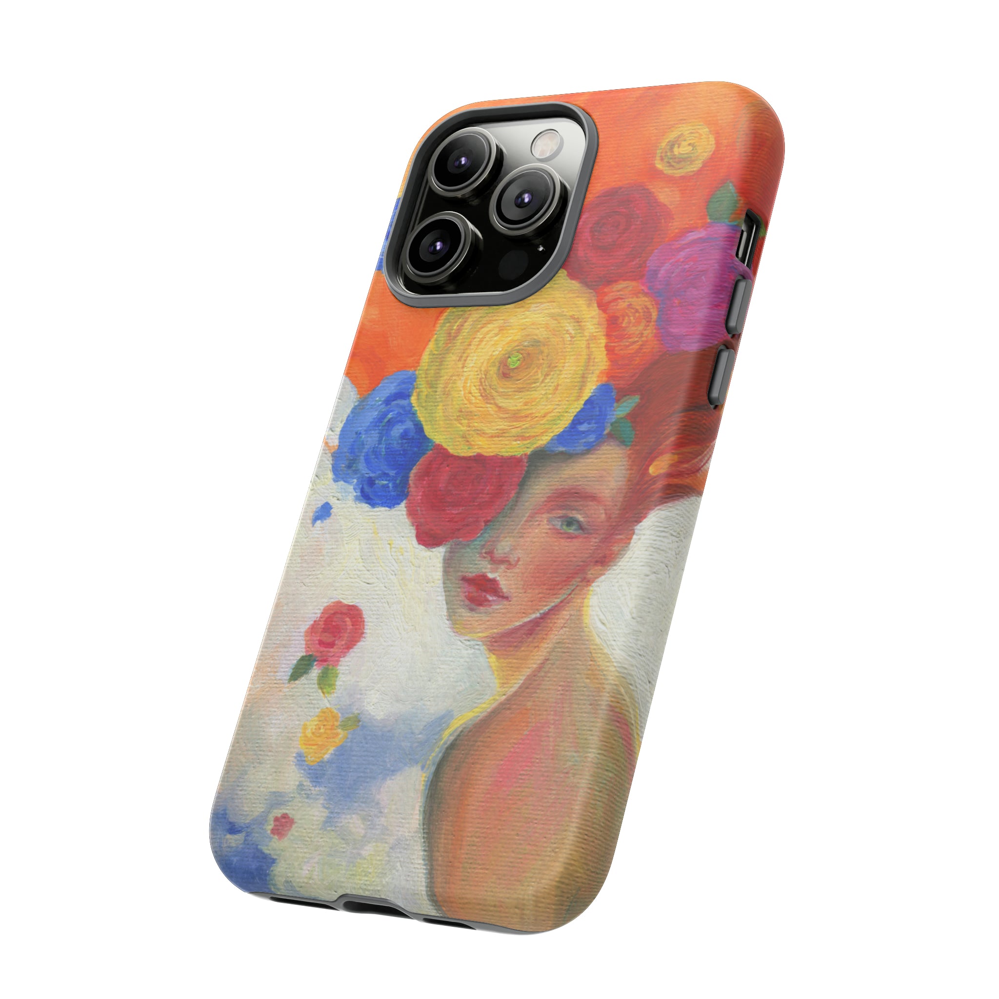 Oil Painting - Woman and Flowers - Protective Phone Case