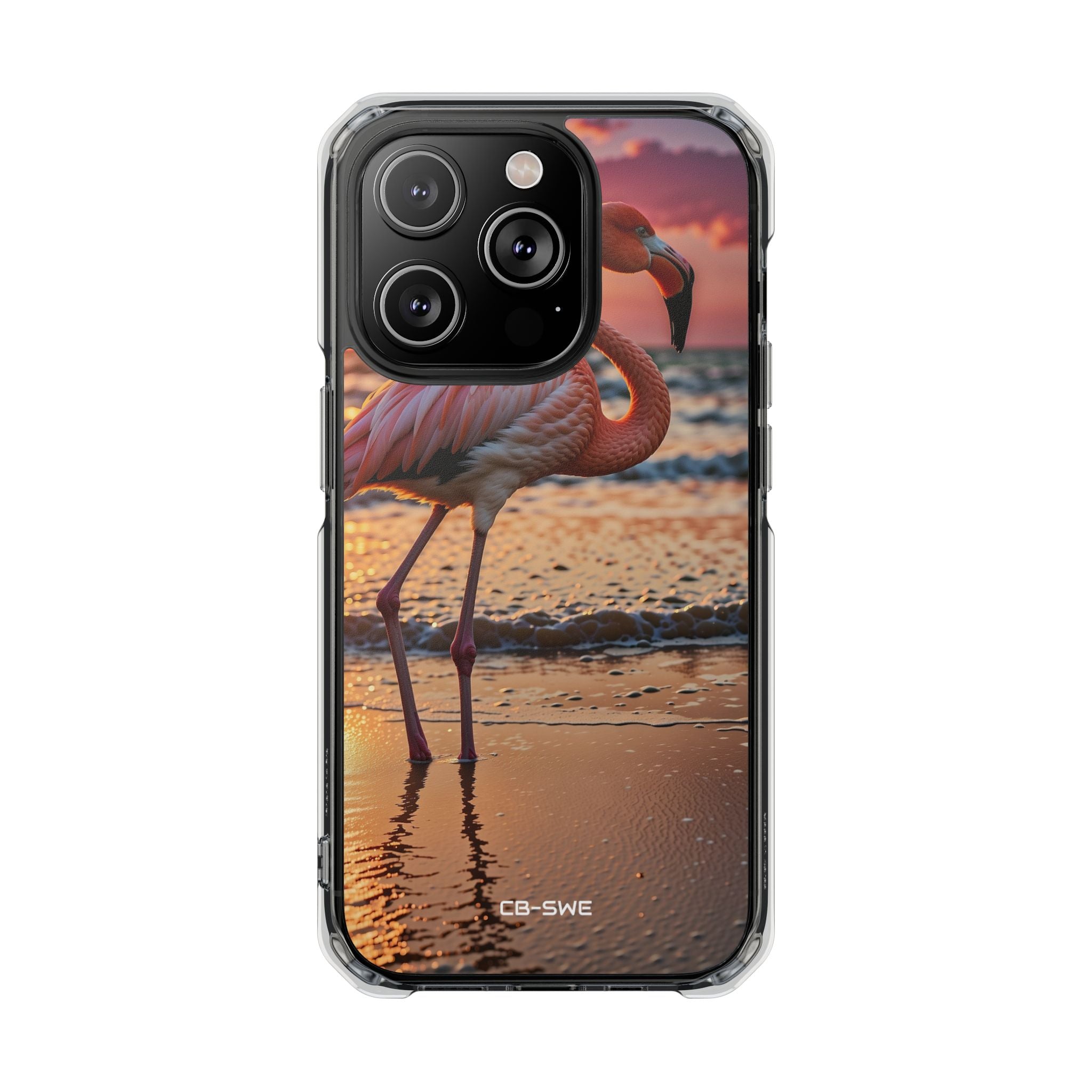 Sunset Flamingo Stand iPhone Case - Impact