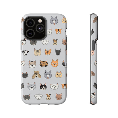 Cats n Dogs Pattern iPhone Case (Protective) iPhone 14 Pro Max Glossy Phone Case