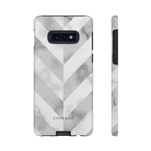 White Herringbone - Protective Phone Case