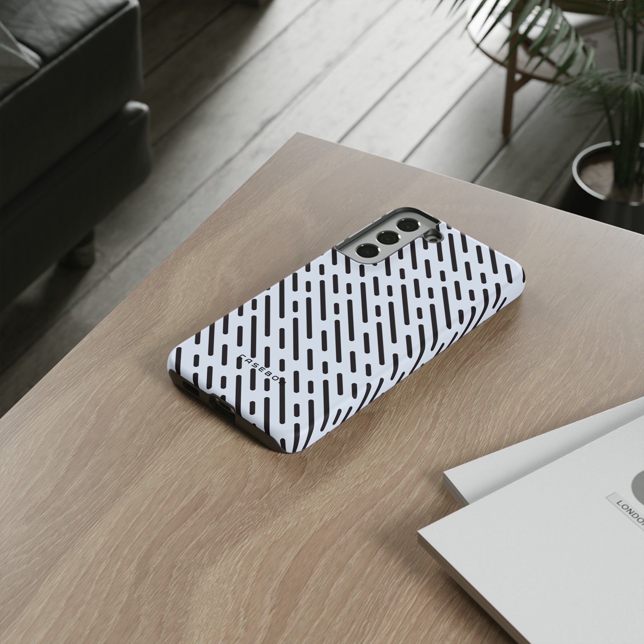 Monochrome Dash - Protective Phone Case