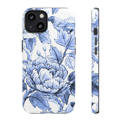 Watercolor Blue Floral - Protective Phone Case