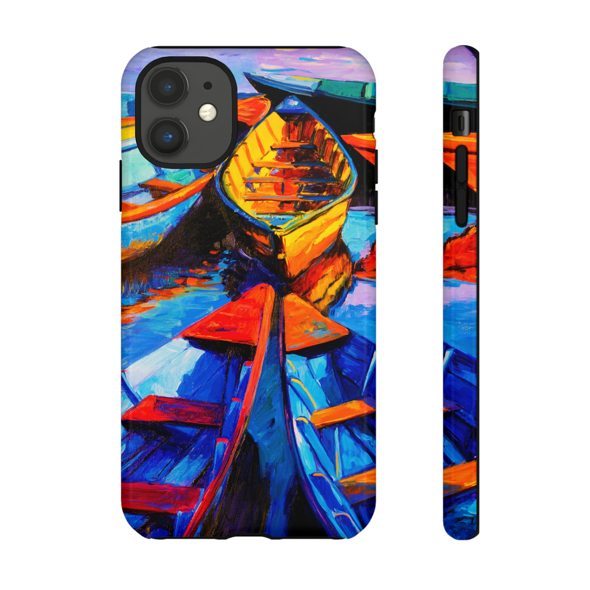 Oil painting - Wooden Boat - Protective Phone Case