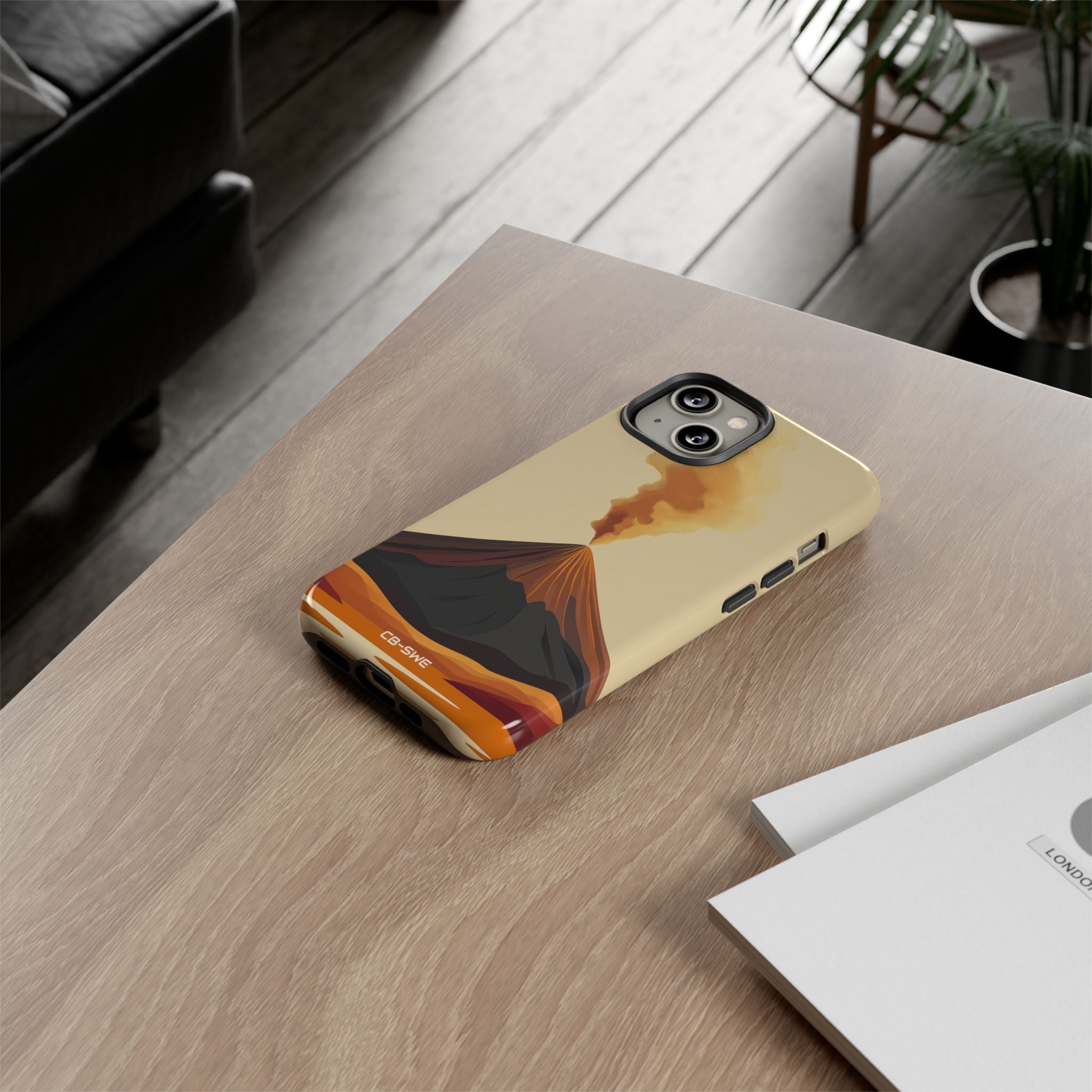 Volcano Erupts Brightly - iPhone Case