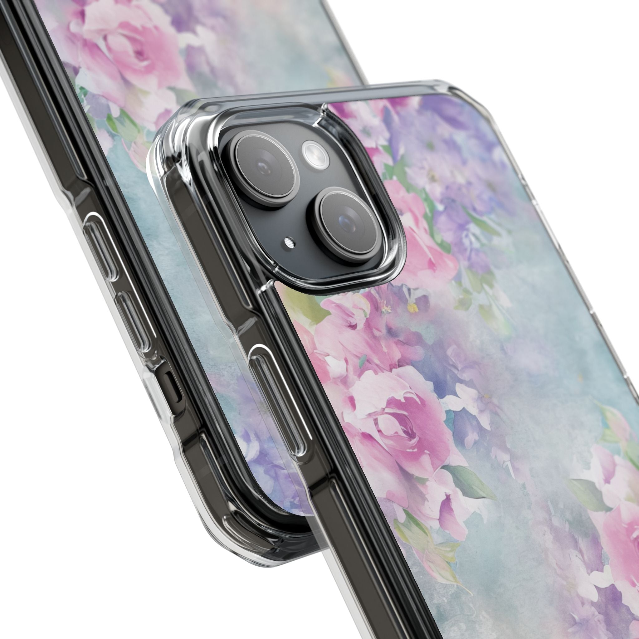 Dreamy Floral Watercolor - Clear Impact iPhone 15 Phone Case