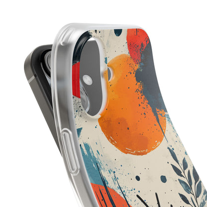 Orange Blue Splash - Flexi iPhone 16 Phone Case