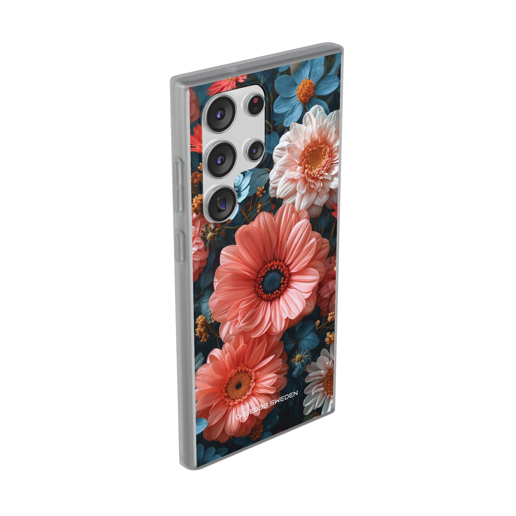 Coral Teal Blooms - Flexi Samsung S23 Phone Case